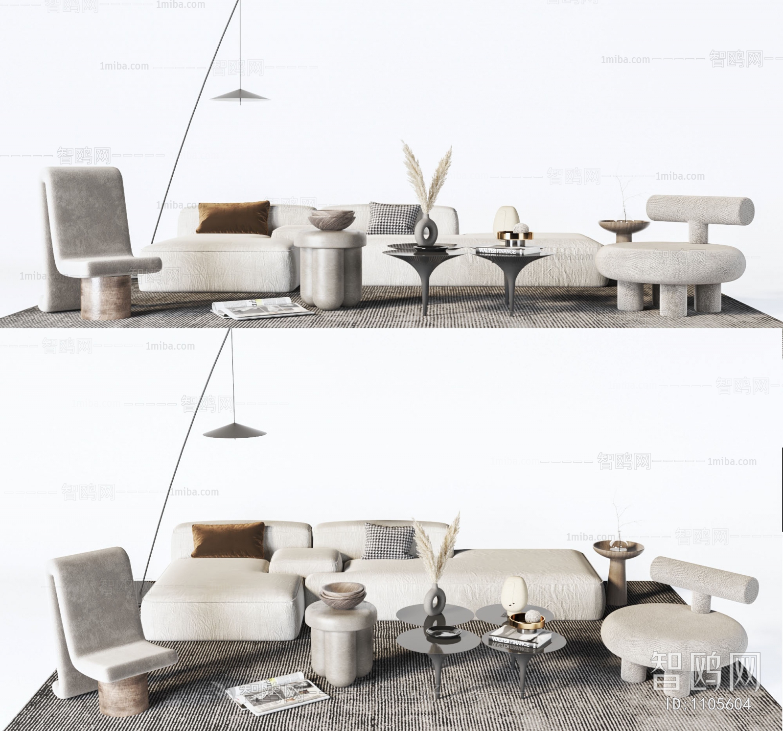 Wabi-sabi Style Sofa Combination