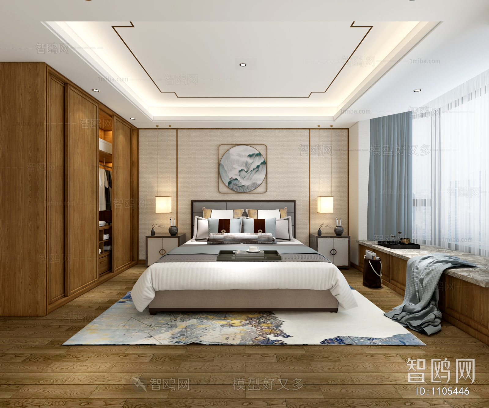 New Chinese Style Bedroom