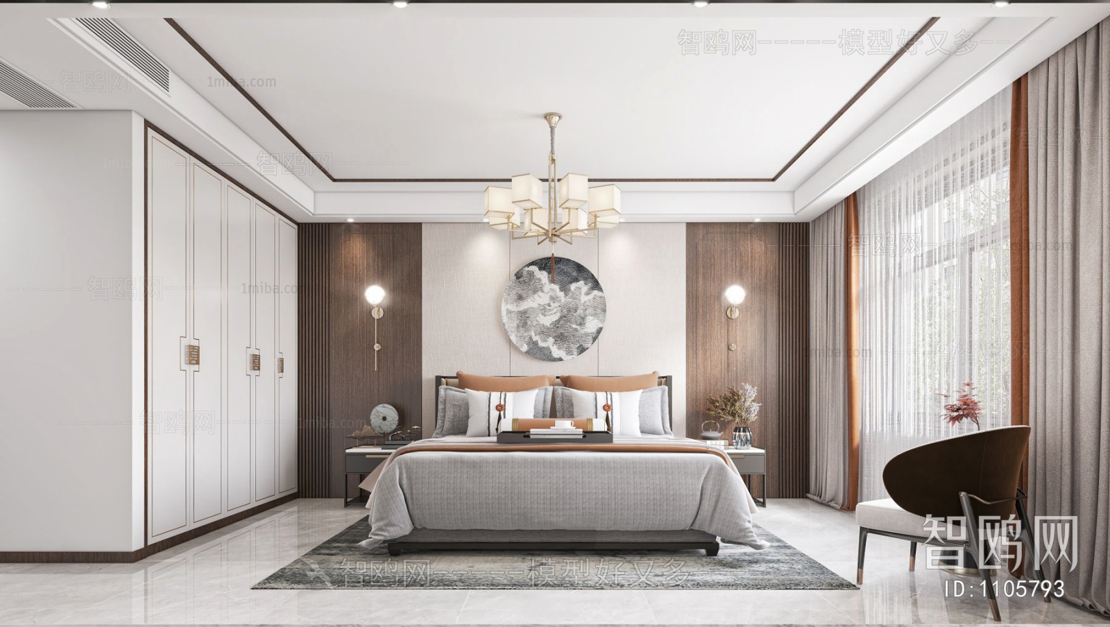 New Chinese Style Bedroom