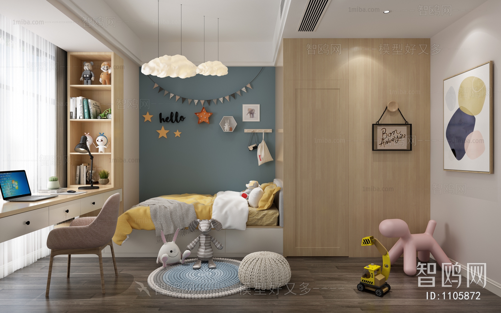 Modern Boy's Room And Son's Room