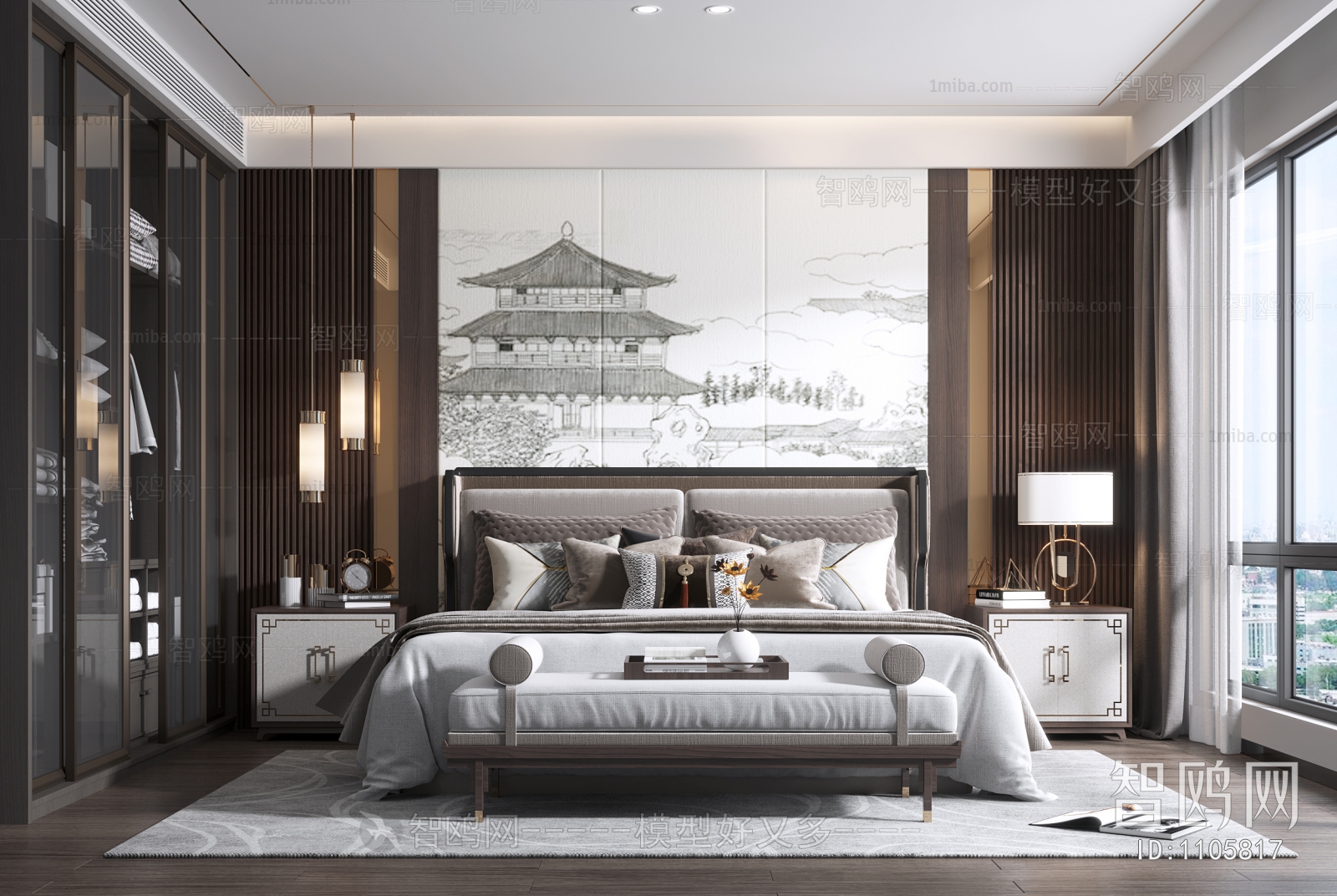 New Chinese Style Bedroom