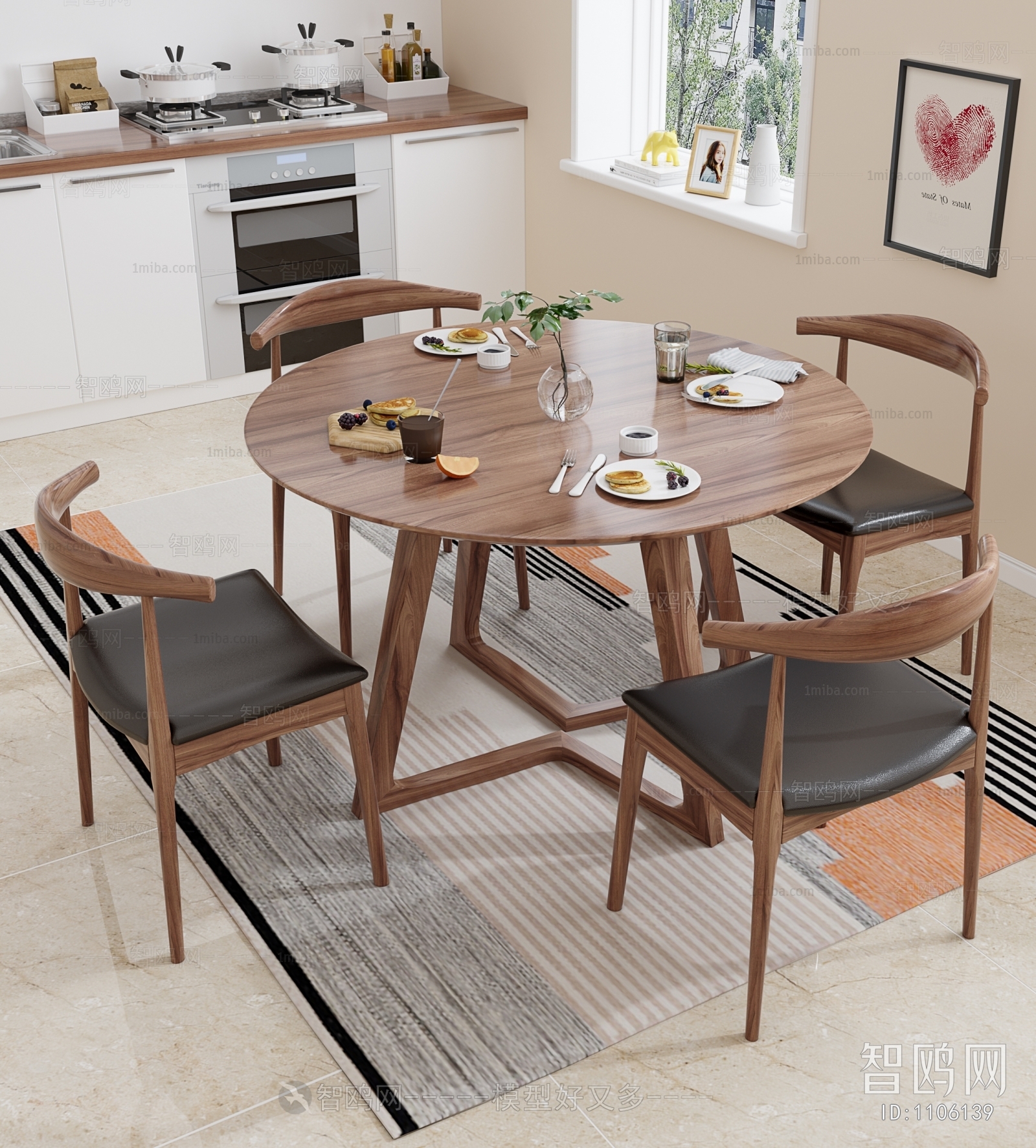 Nordic Style Dining Table And Chairs