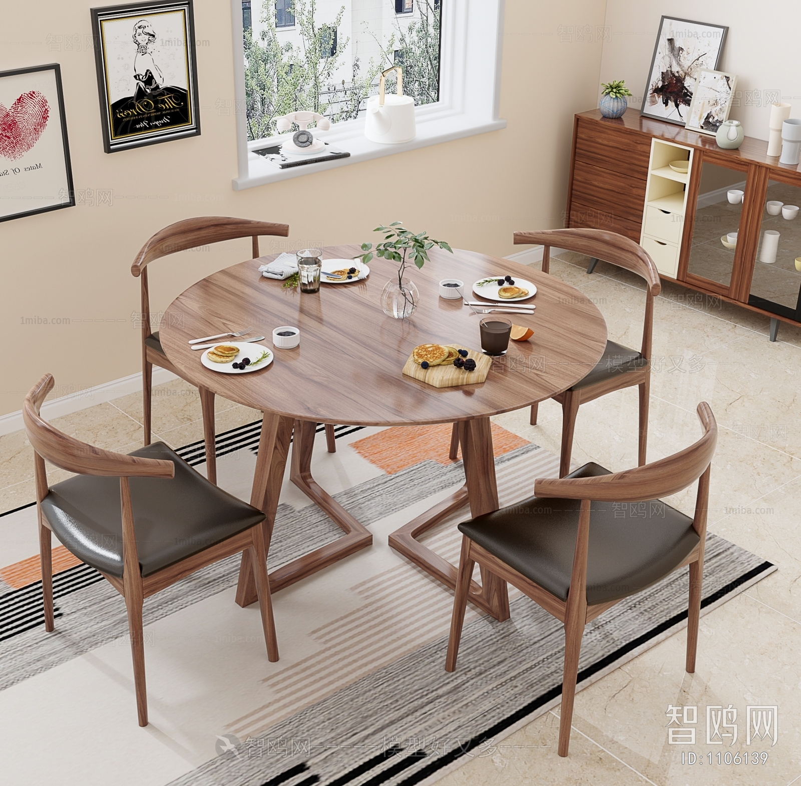 Nordic Style Dining Table And Chairs