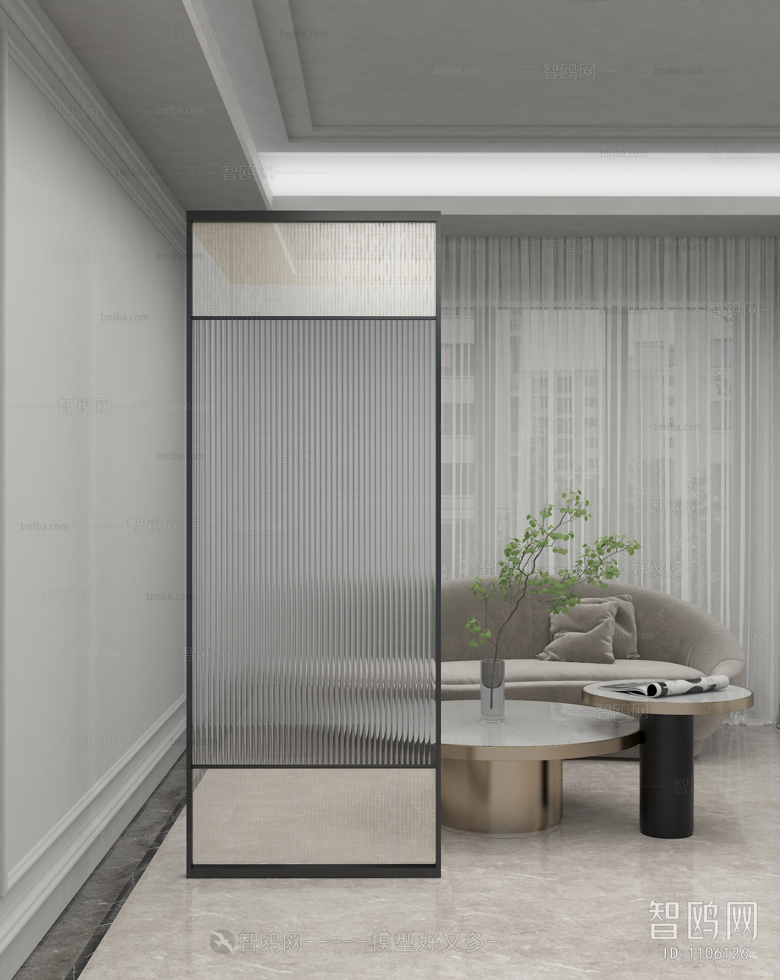 Modern Glass Screen Partition