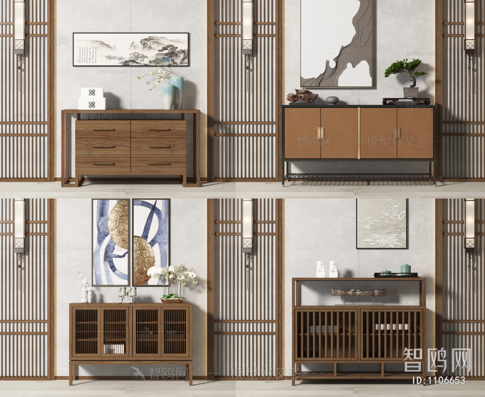 New Chinese Style Side Cabinet/Entrance Cabinet