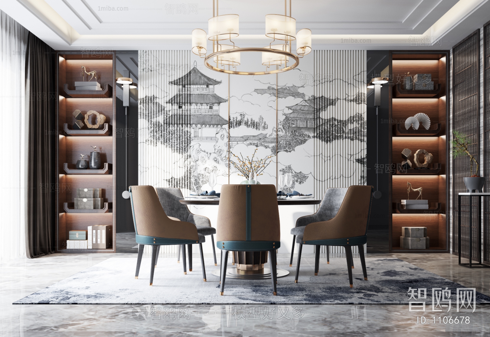 New Chinese Style Dining Room