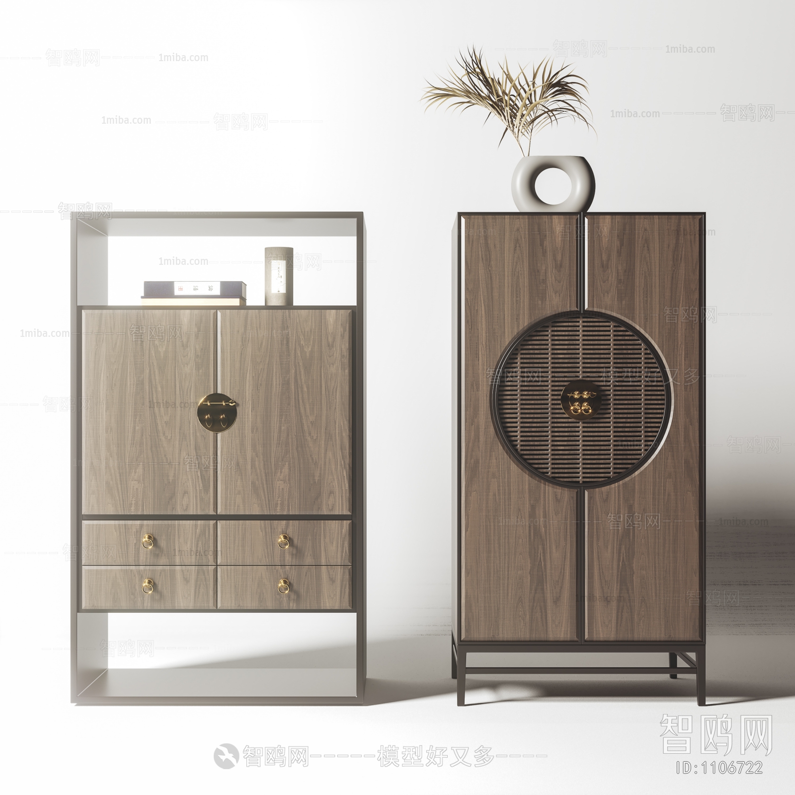 New Chinese Style Decorative Cabinet