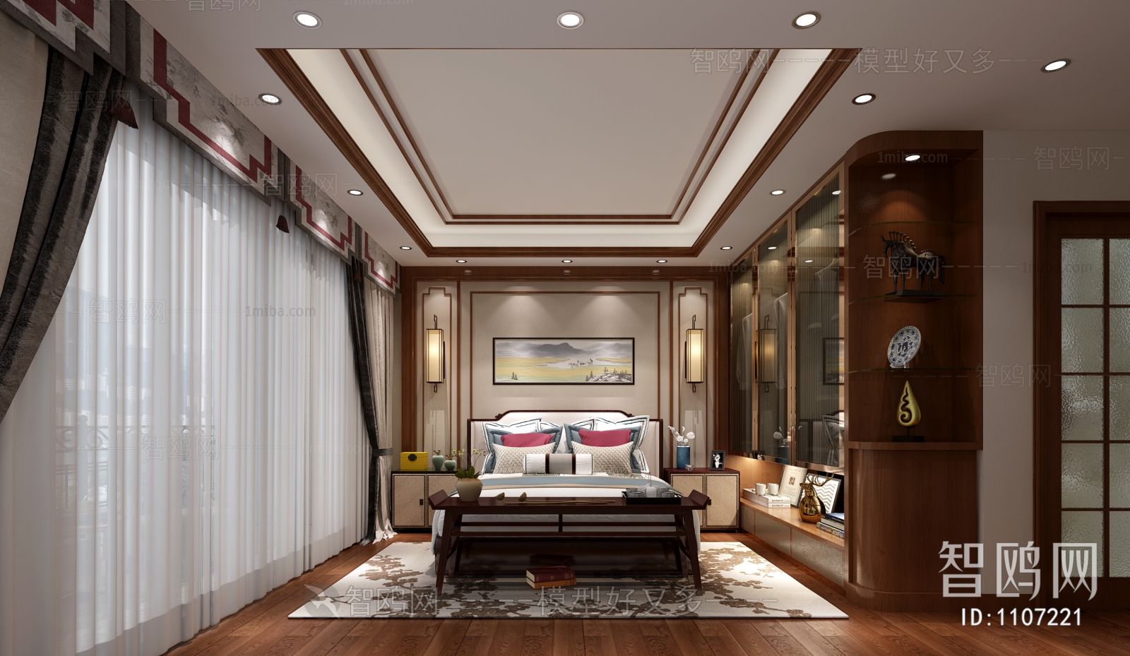 New Chinese Style Bedroom