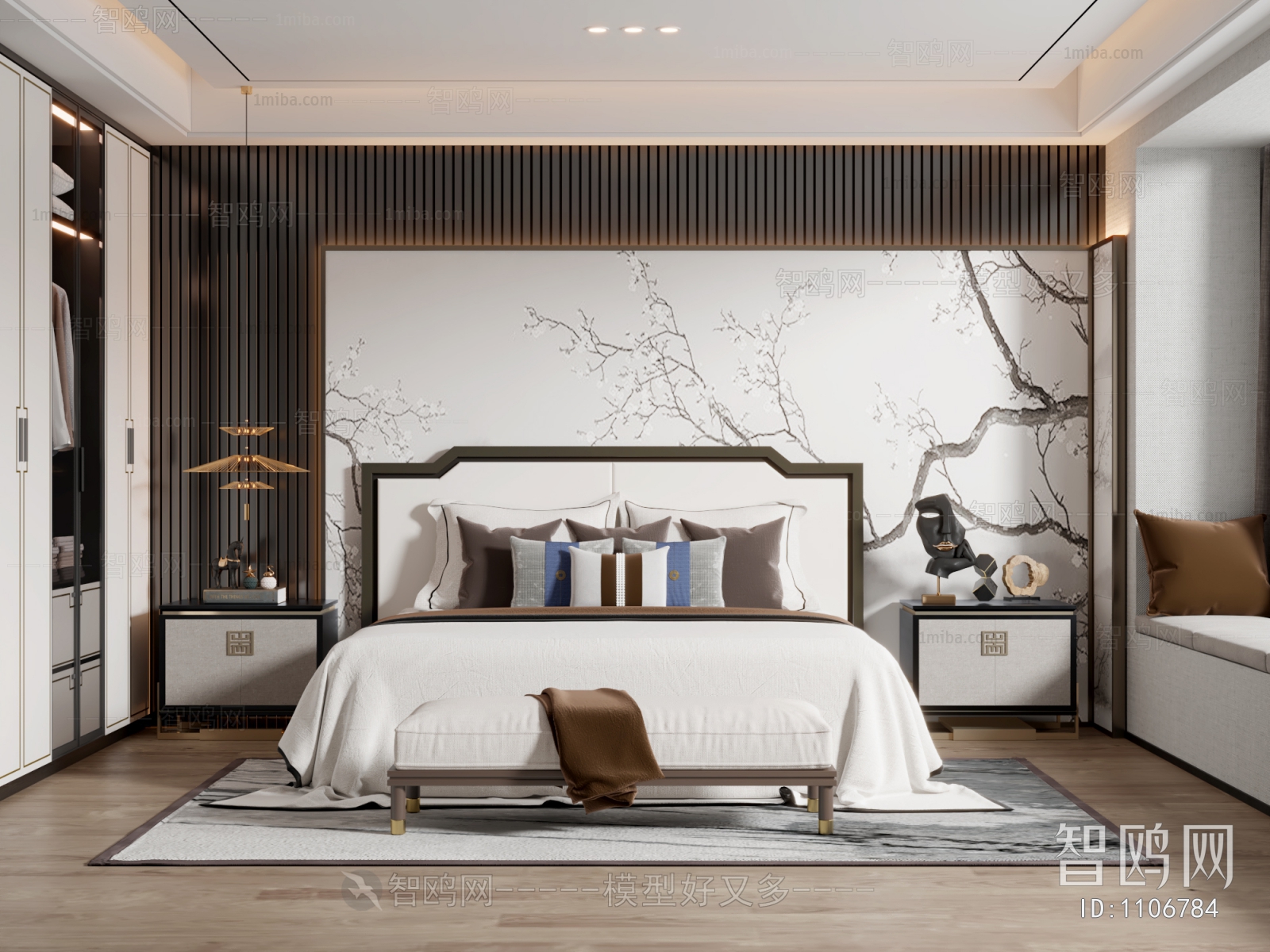 New Chinese Style Bedroom