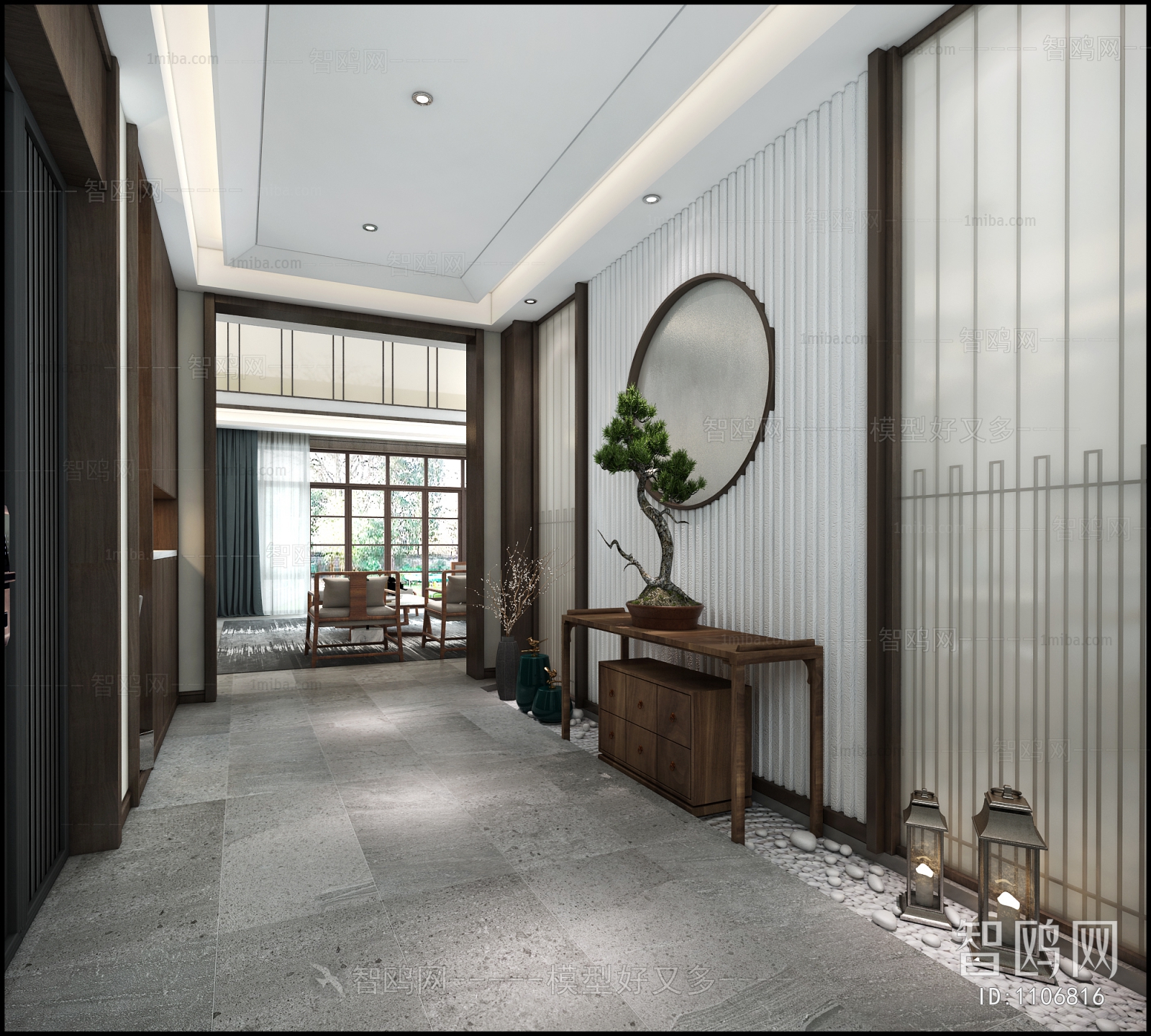 New Chinese Style A Living Room