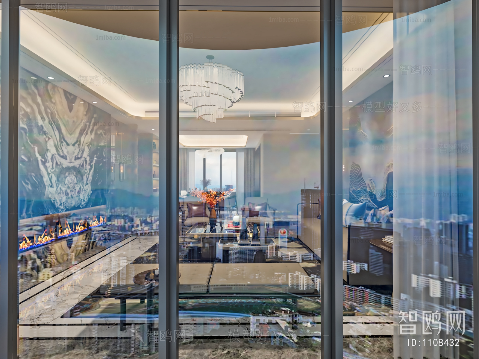 New Chinese Style A Living Room