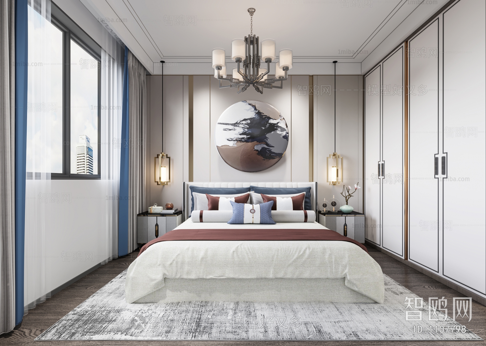 New Chinese Style Bedroom