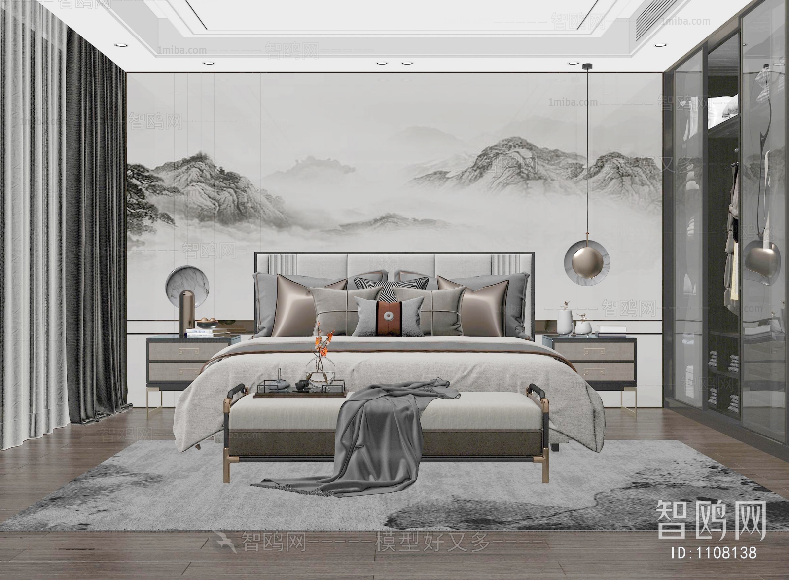 New Chinese Style Bedroom