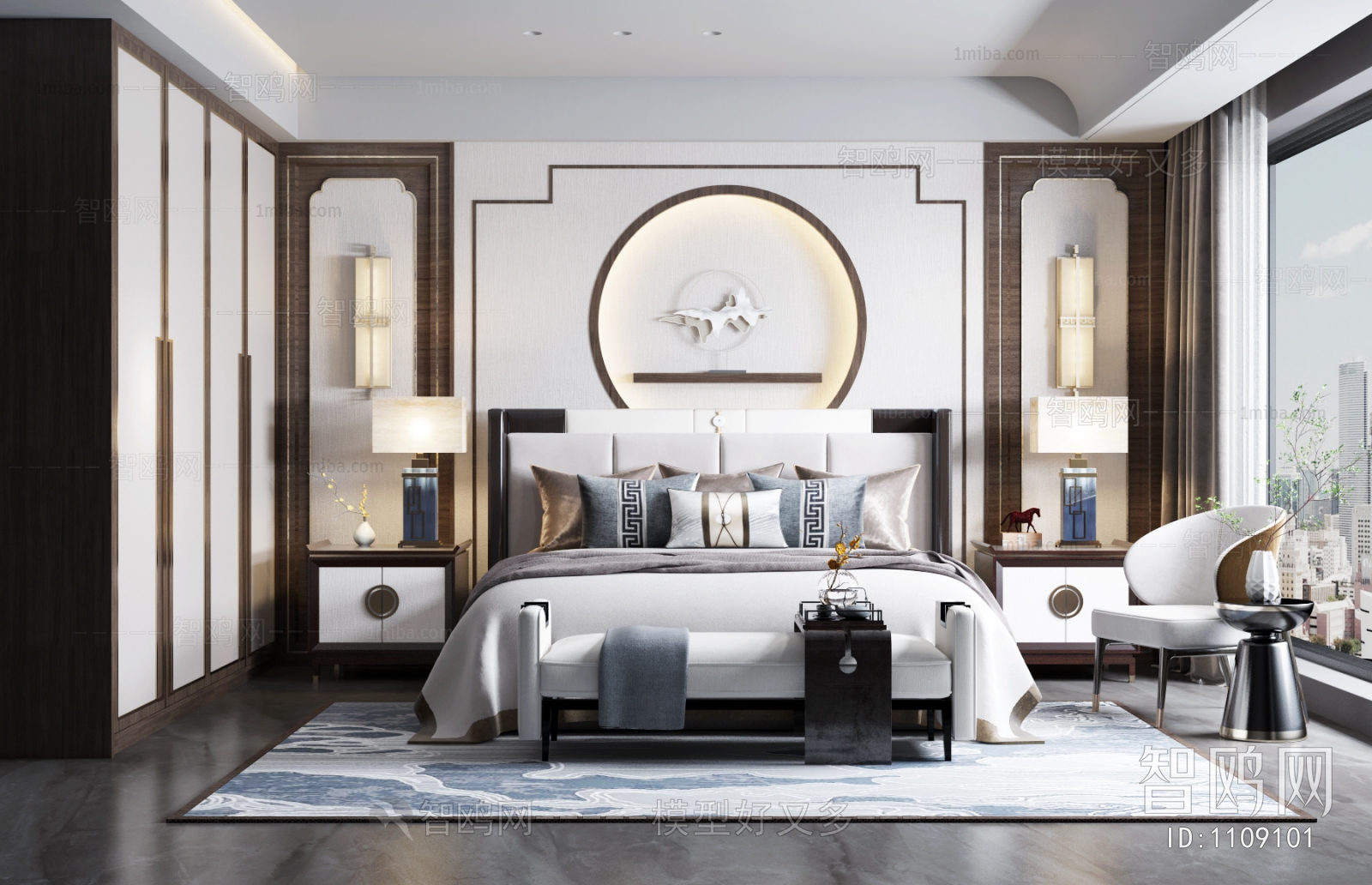 New Chinese Style Bedroom