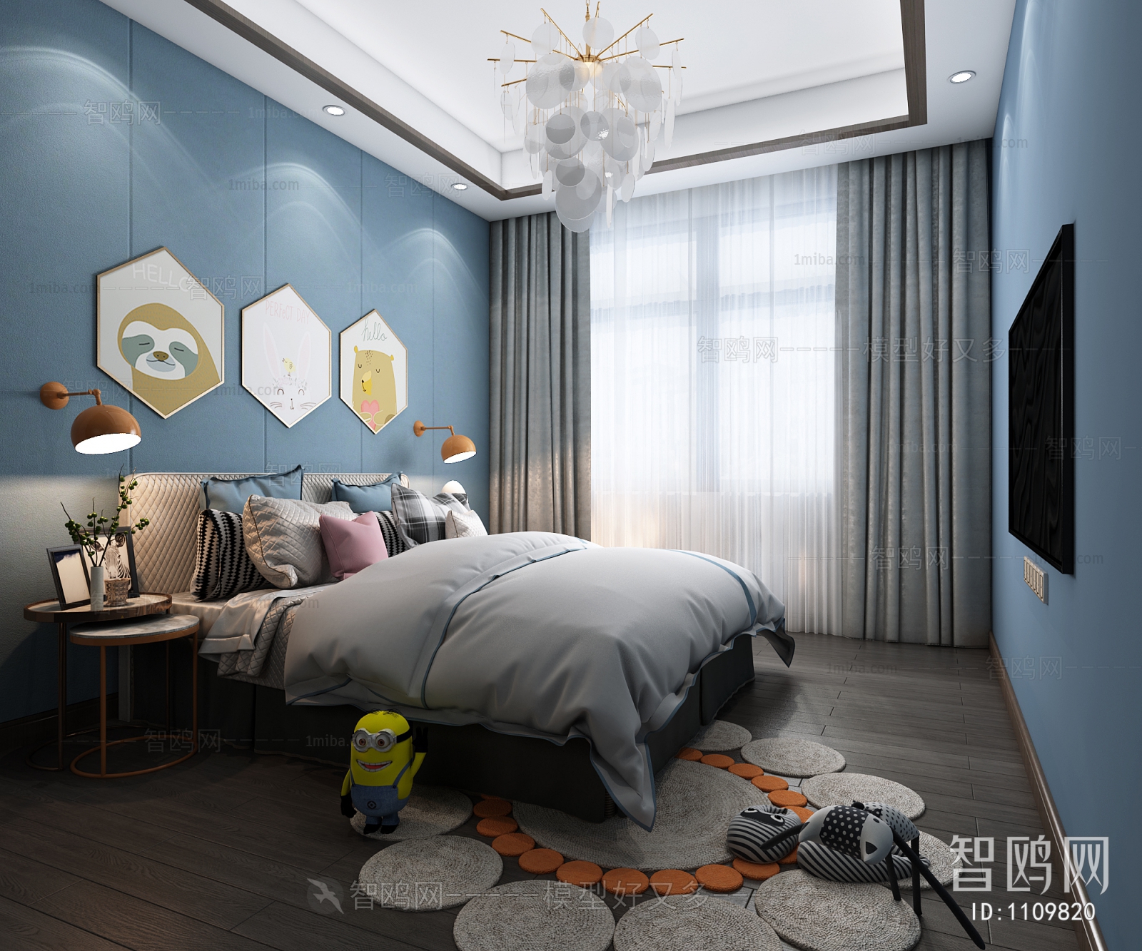 New Chinese Style Bedroom