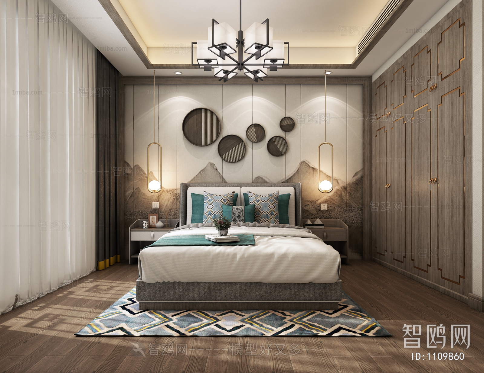 New Chinese Style Bedroom