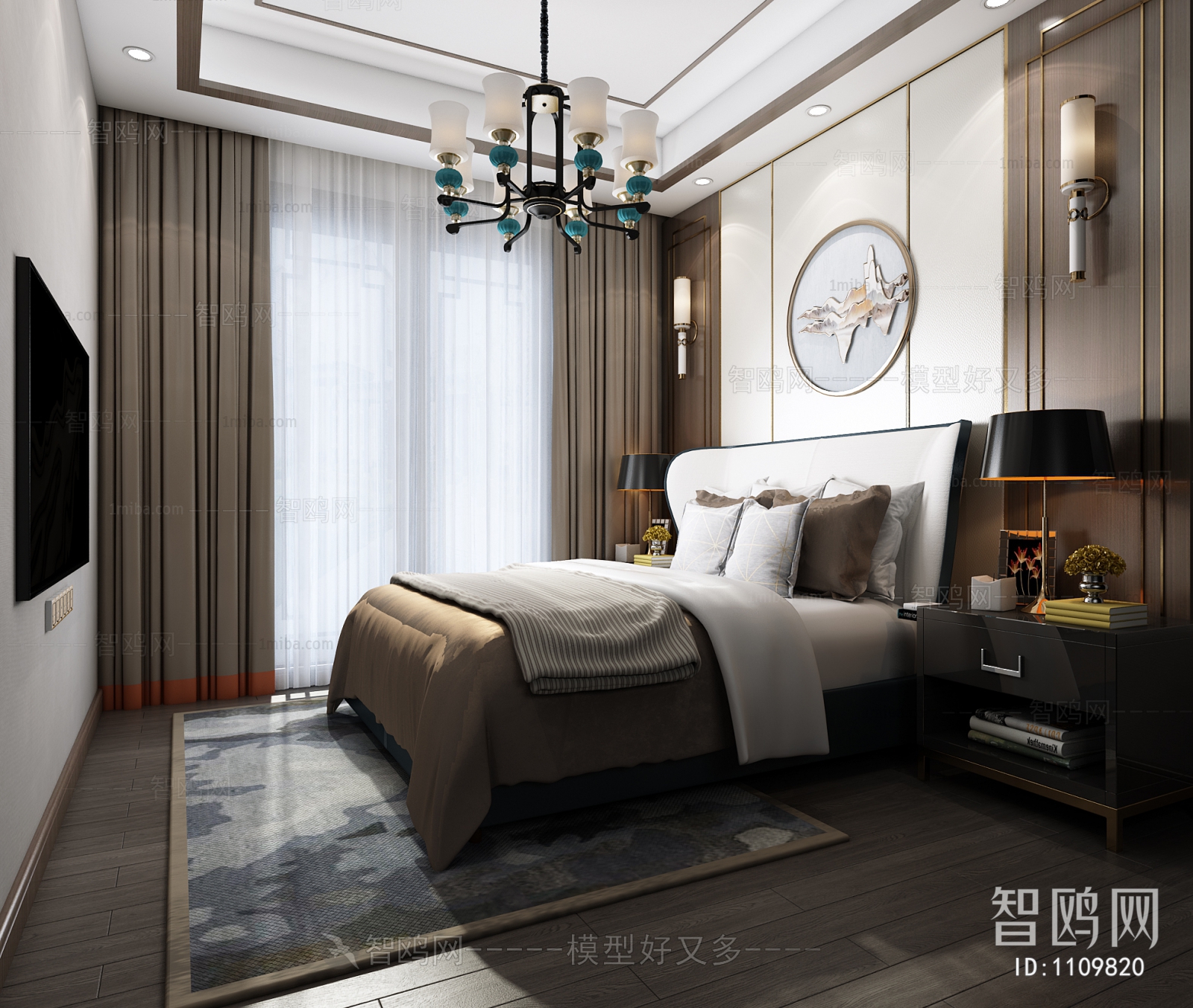 New Chinese Style Bedroom