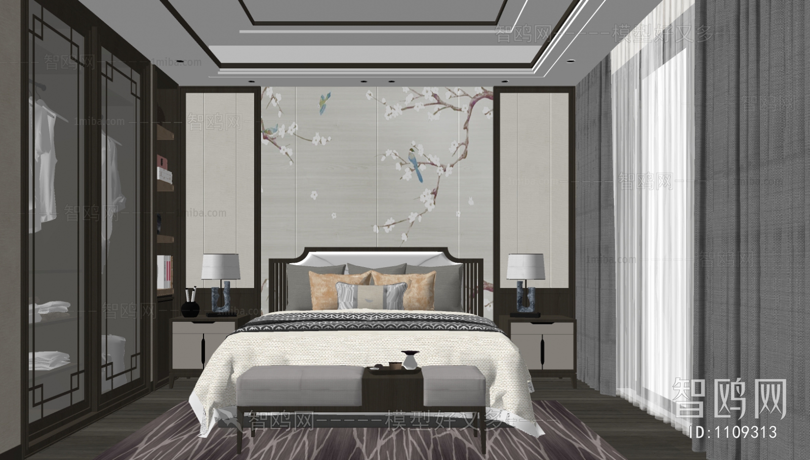 New Chinese Style Bedroom