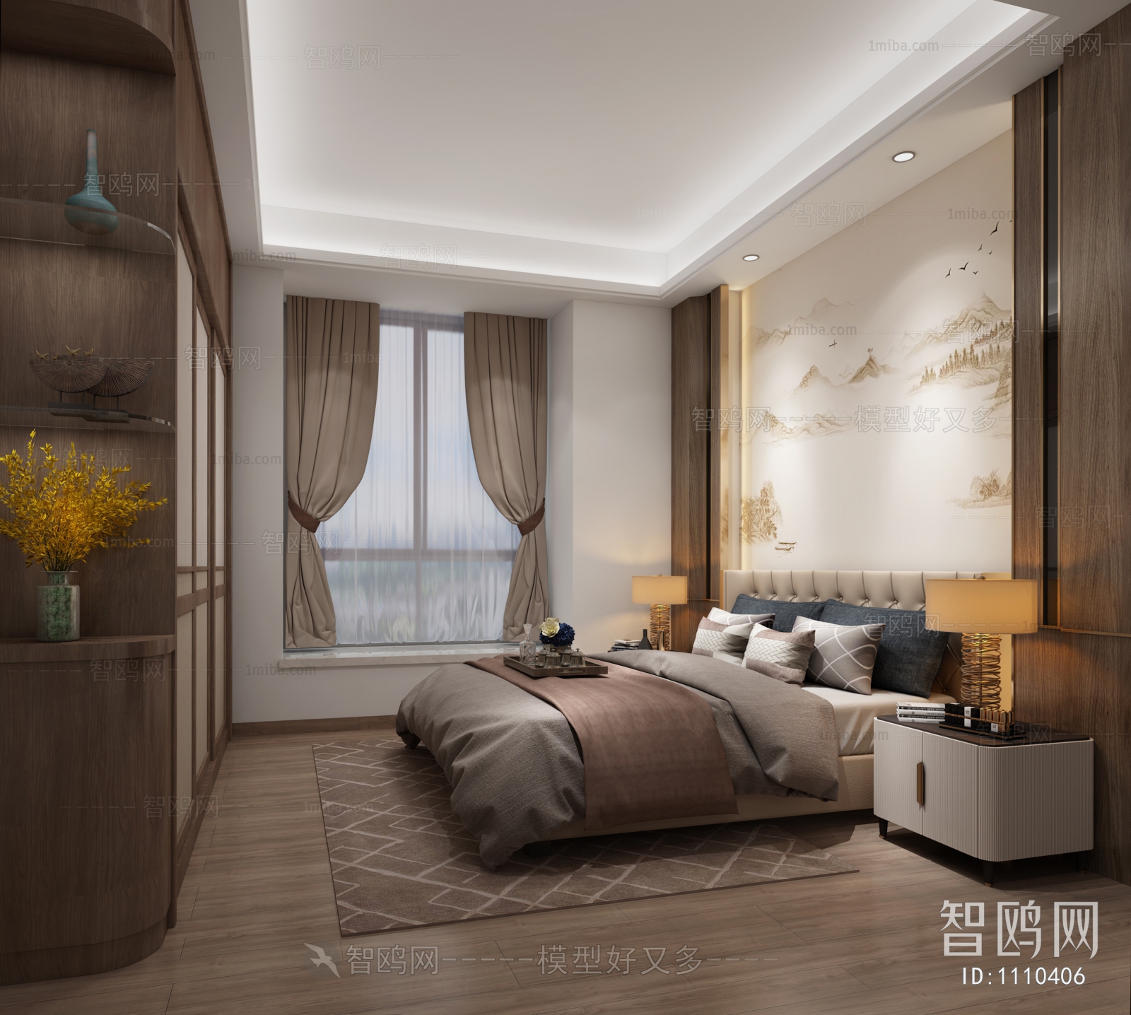 New Chinese Style Bedroom