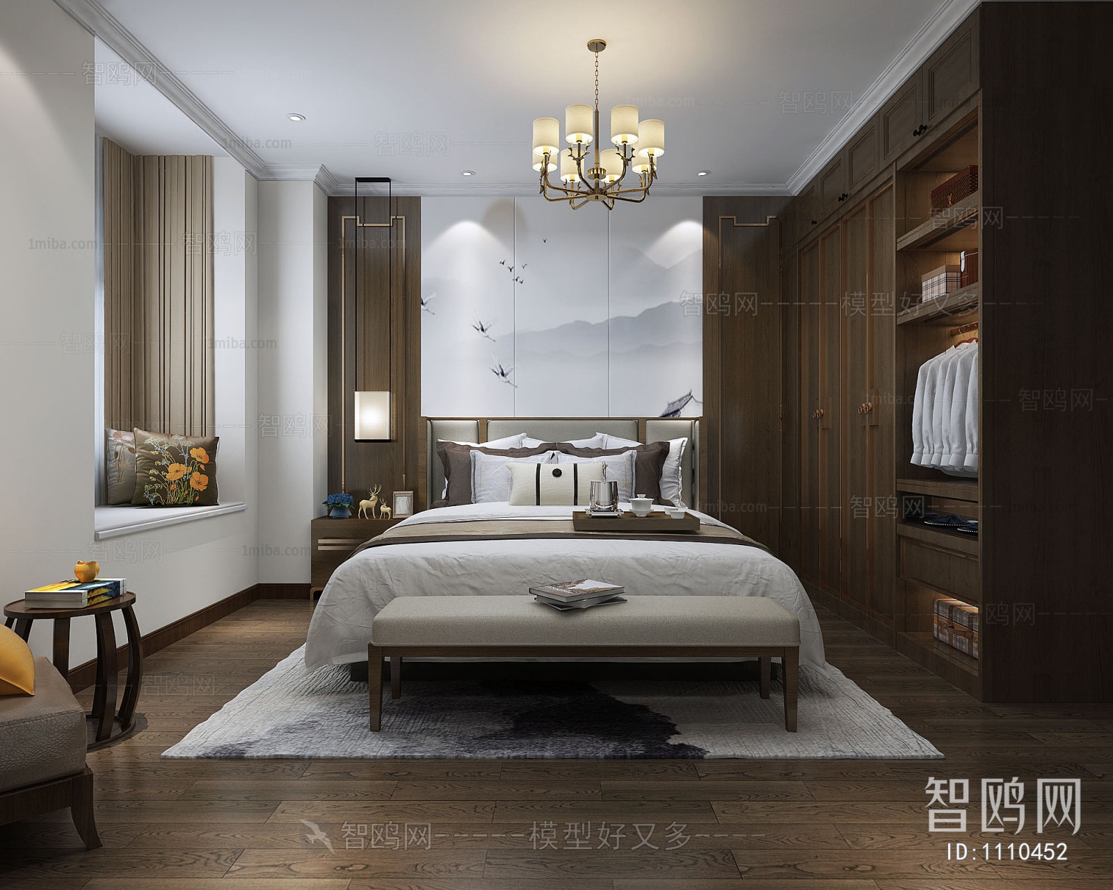 New Chinese Style Bedroom