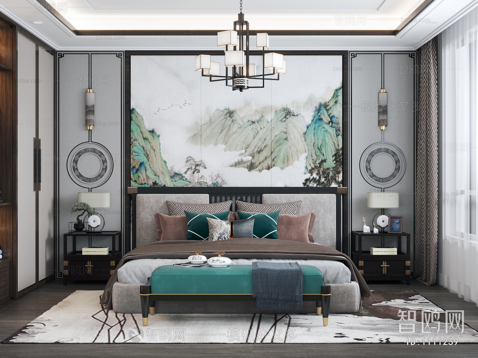 New Chinese Style Bedroom