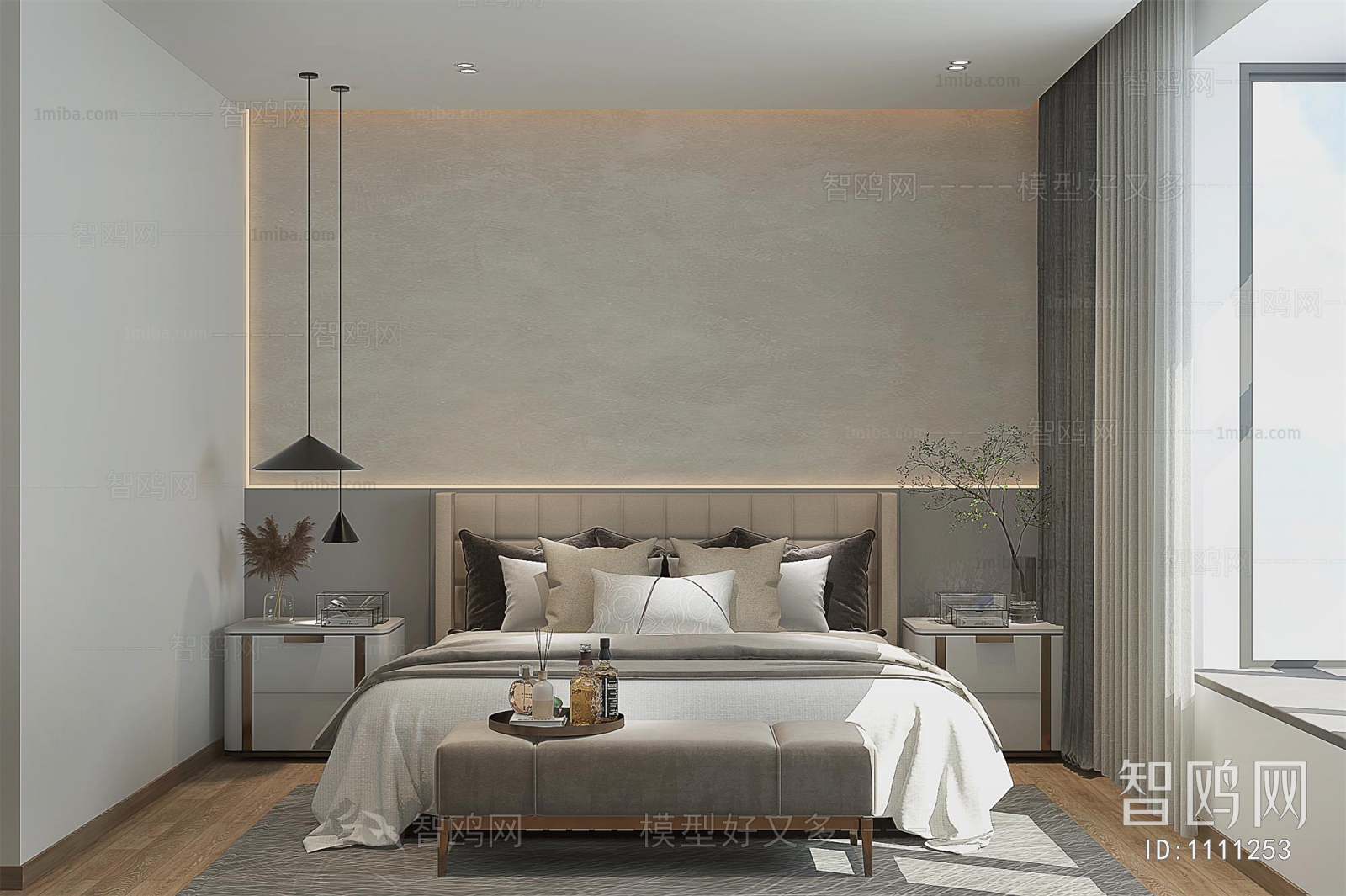 Modern Wabi-sabi Style Bedroom