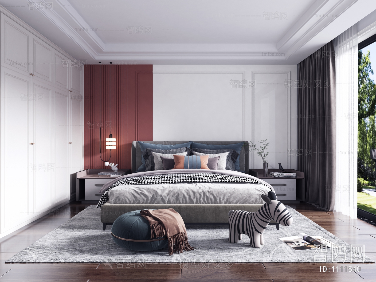 Simple European Style Bedroom