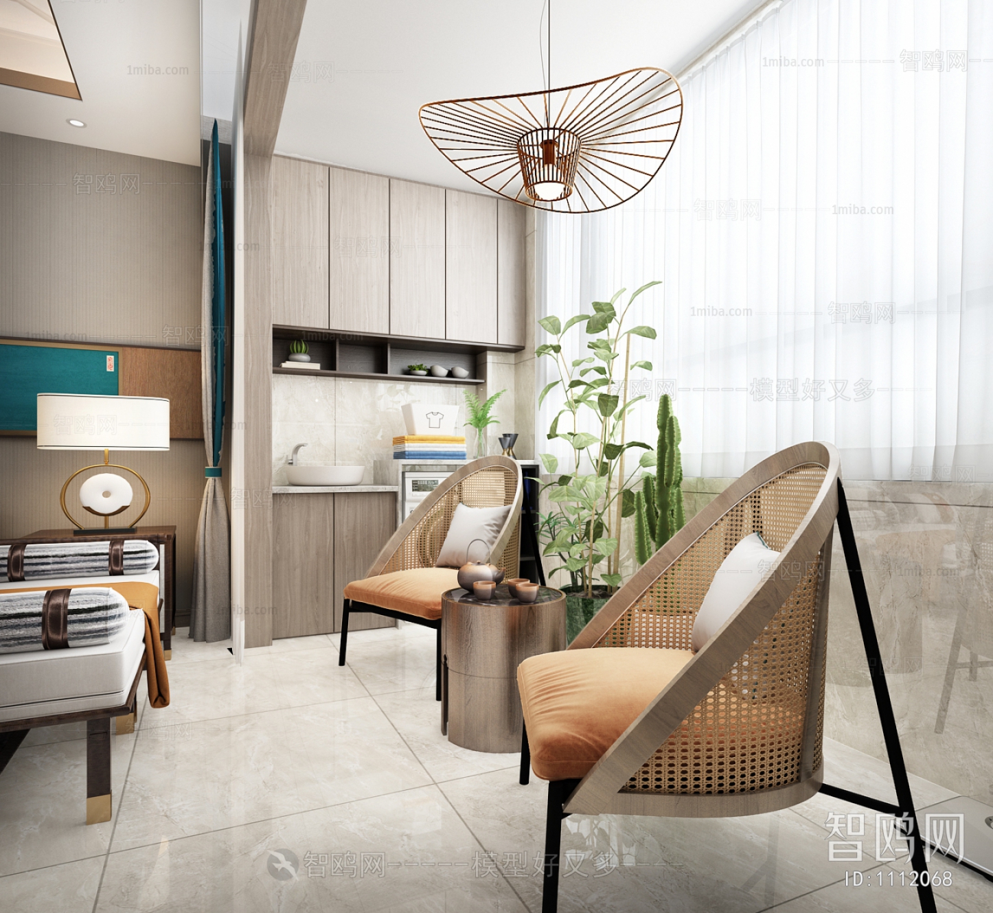 New Chinese Style A Living Room