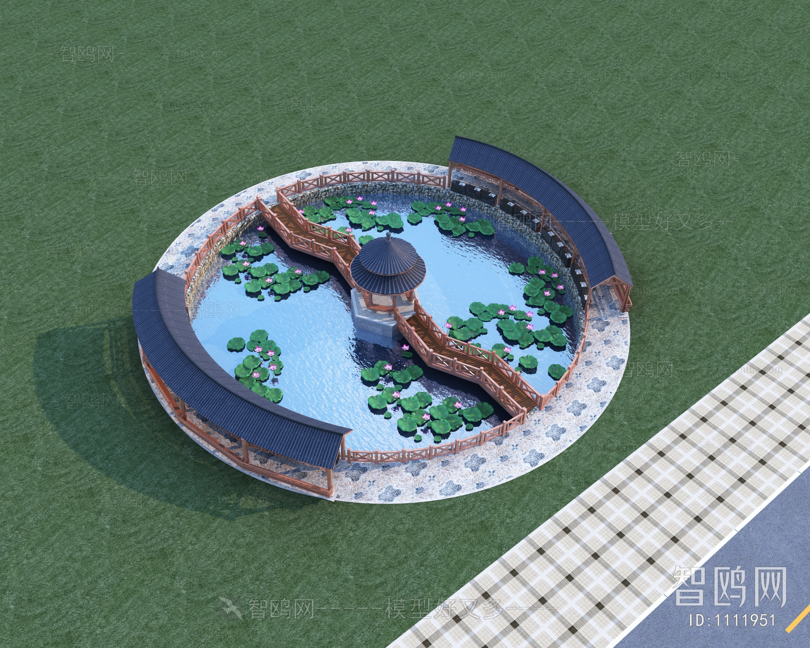 New Chinese Style Courtyard/landscape