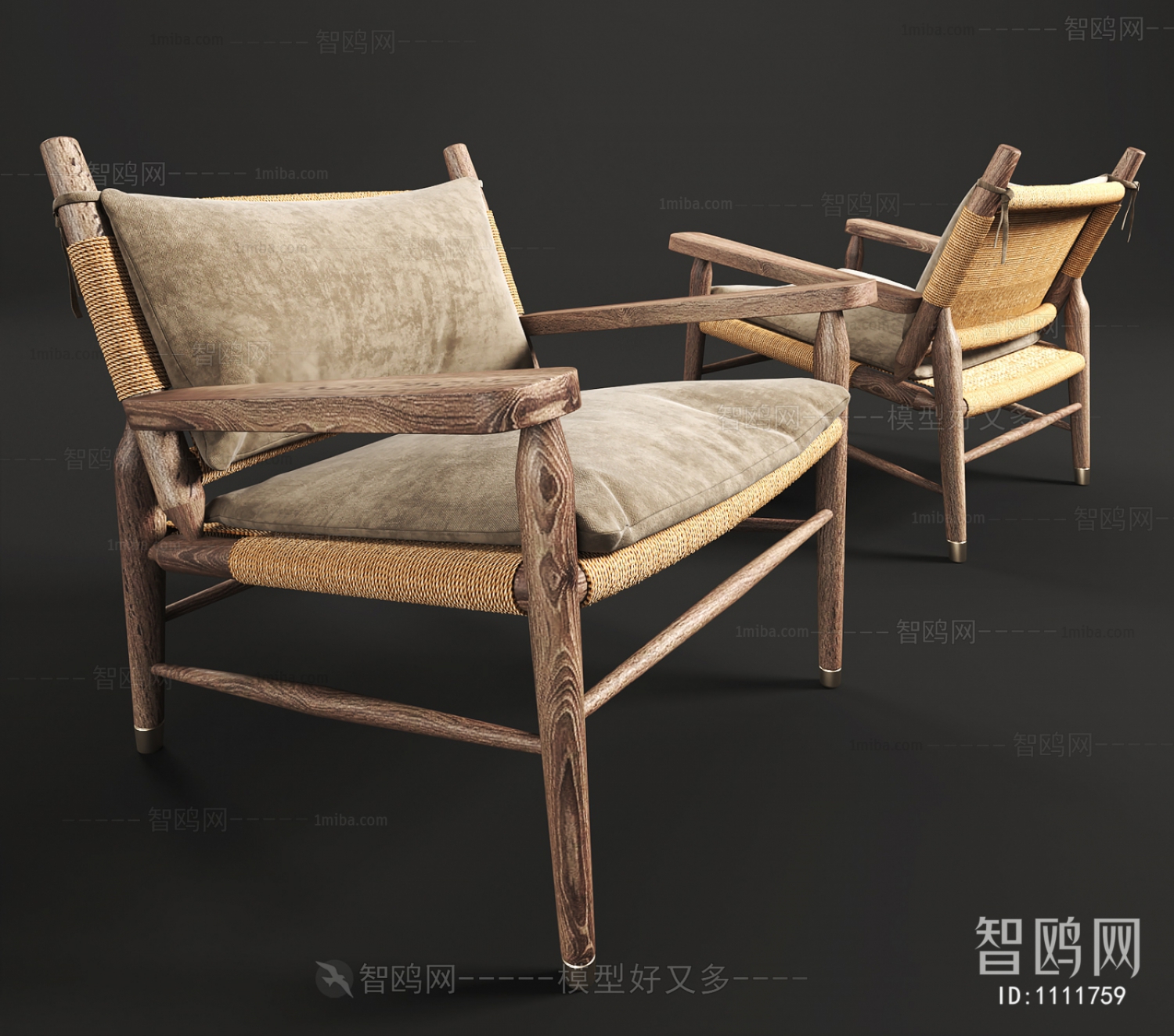 Wabi-sabi Style Lounge Chair