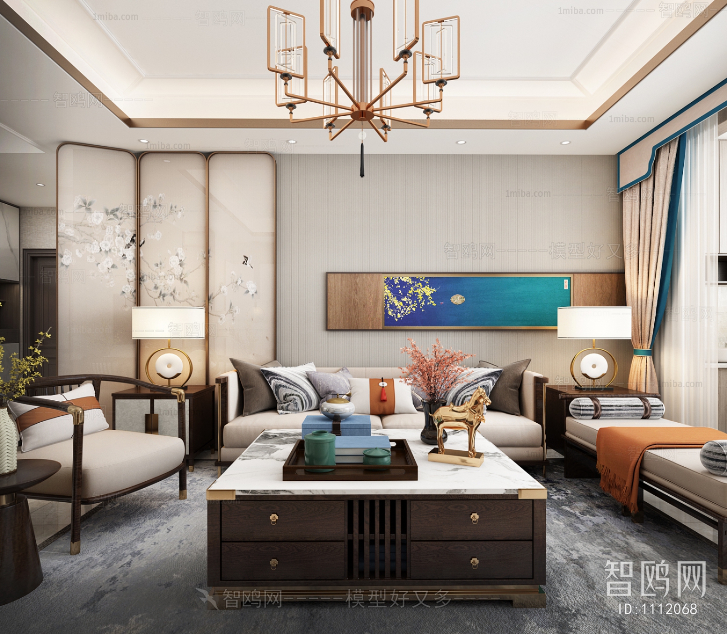 New Chinese Style A Living Room