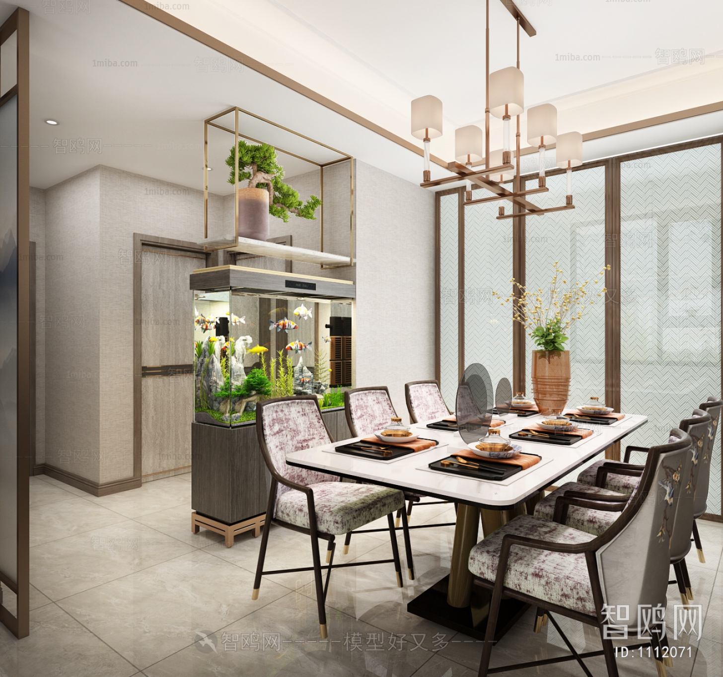 New Chinese Style Dining Room