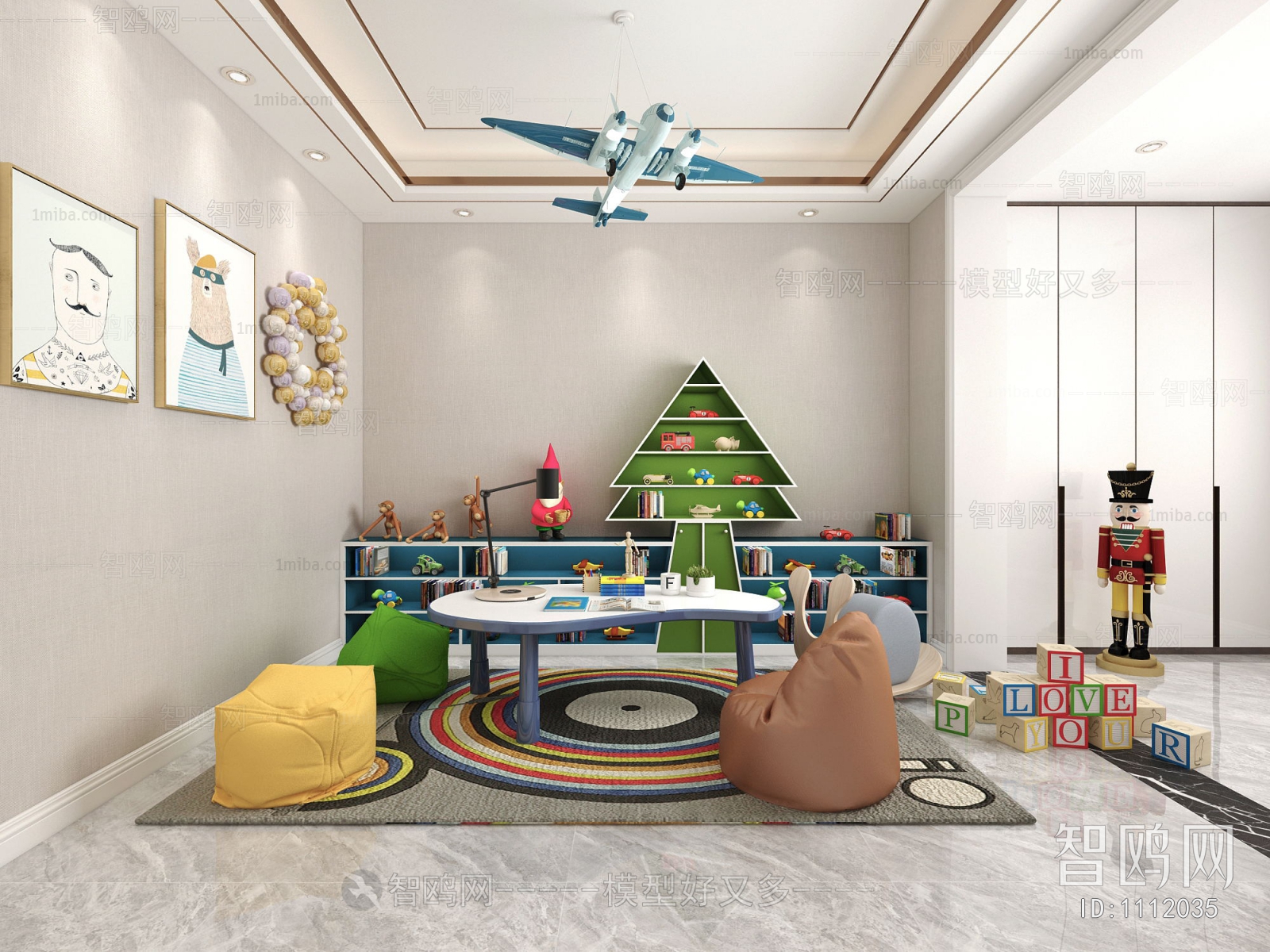 Modern Children's Room Activity Room