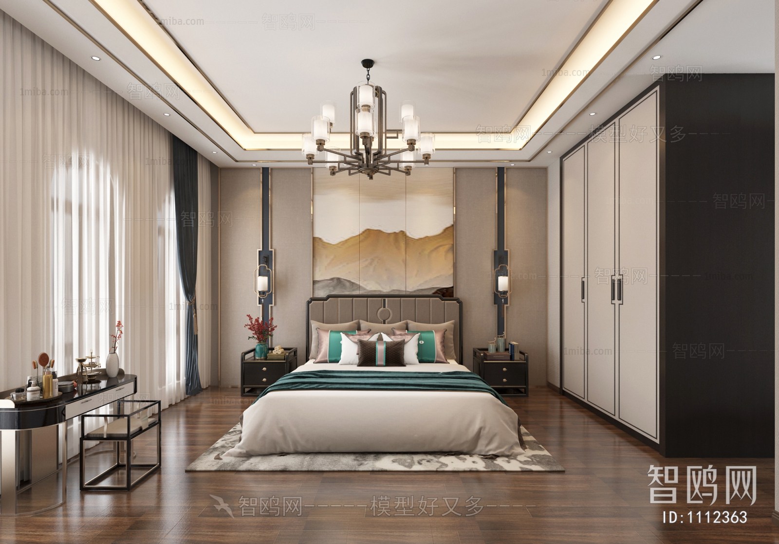 New Chinese Style Bedroom