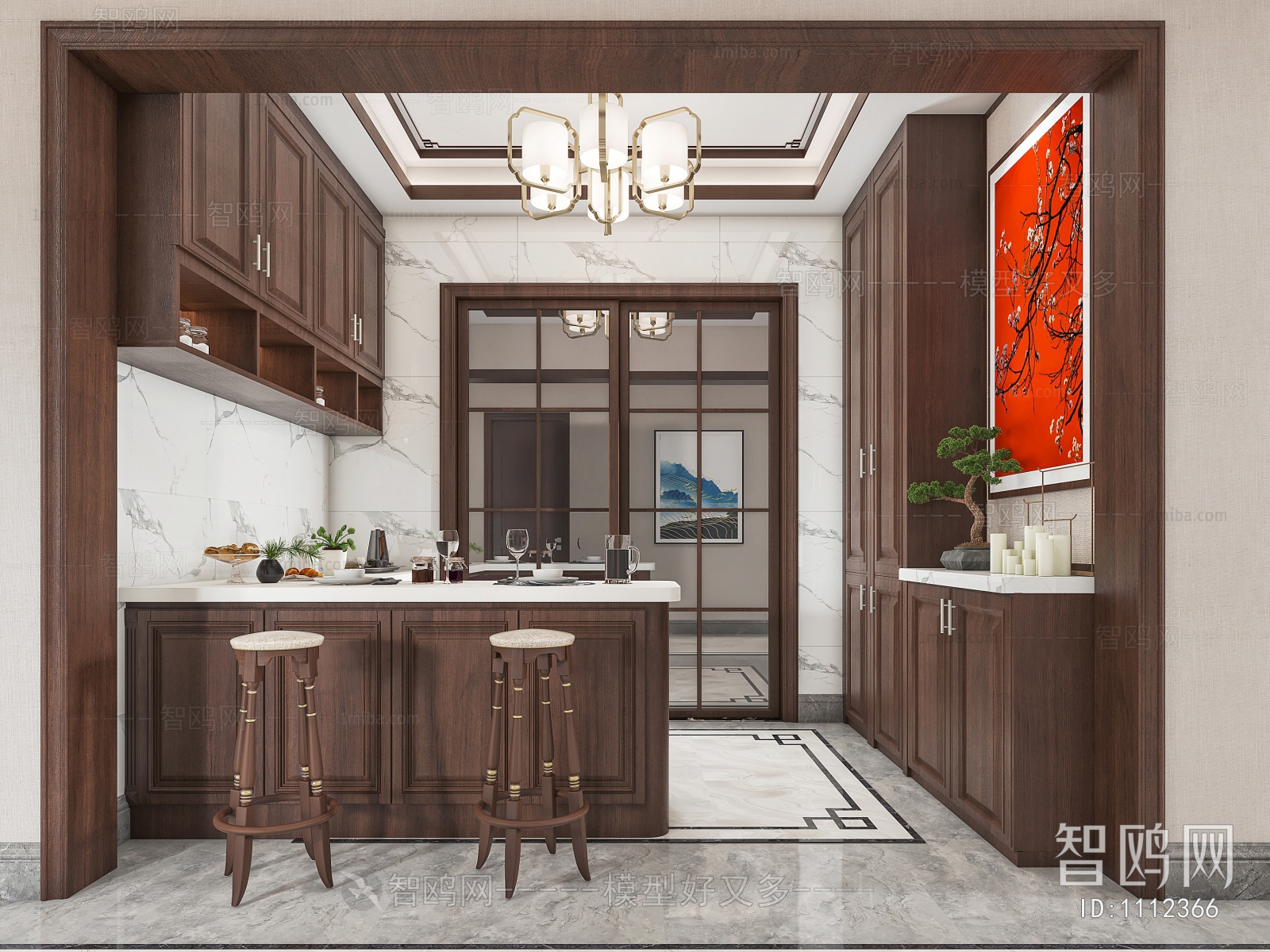 New Chinese Style Open Kitchen