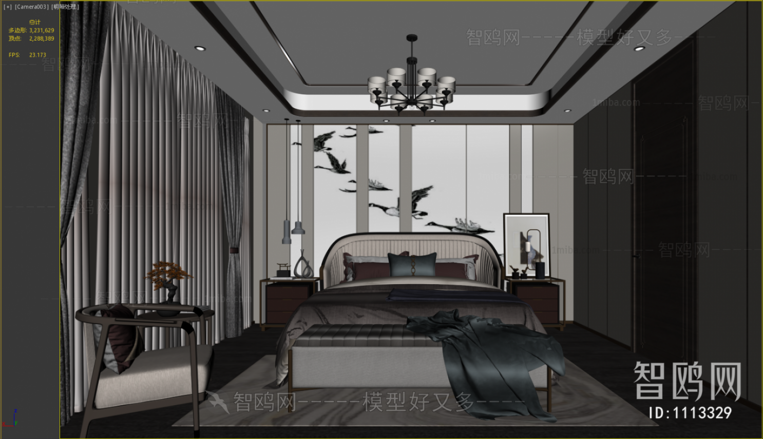 New Chinese Style Bedroom