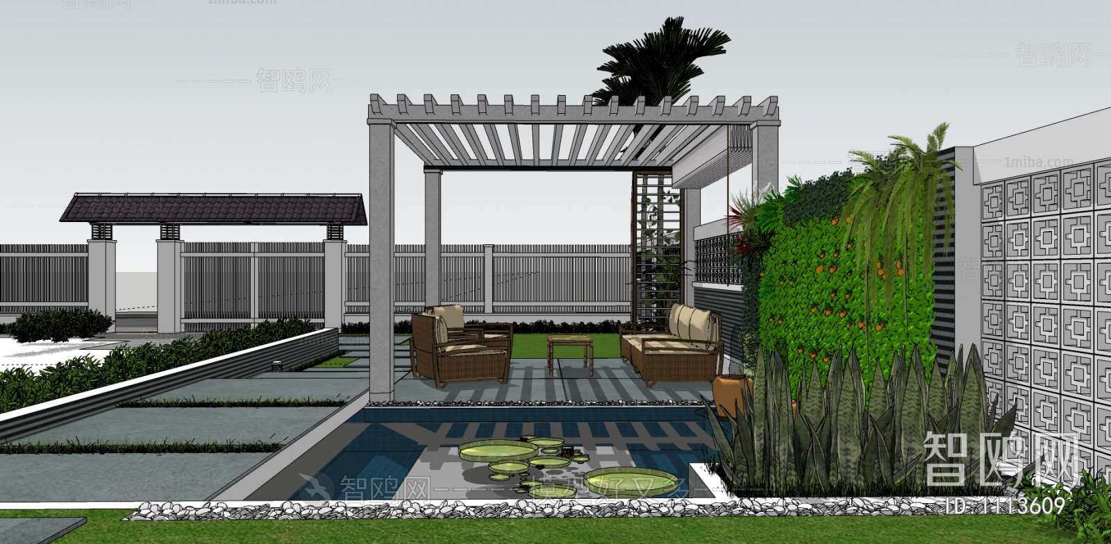 Modern Courtyard/landscape