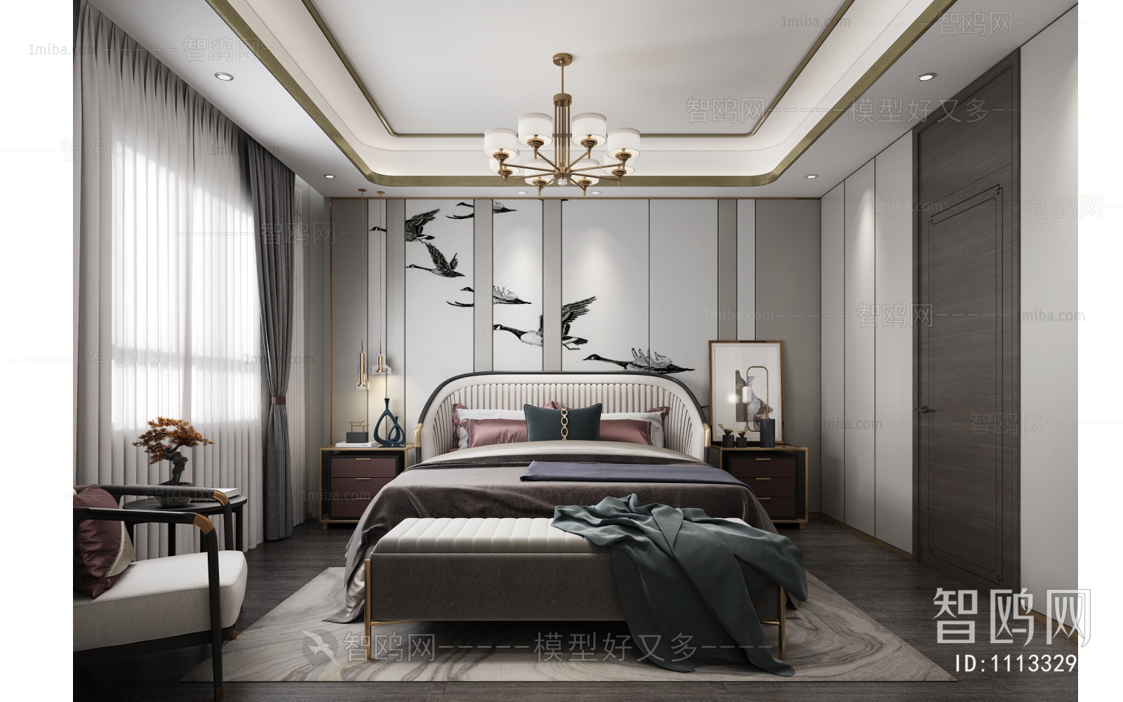 New Chinese Style Bedroom