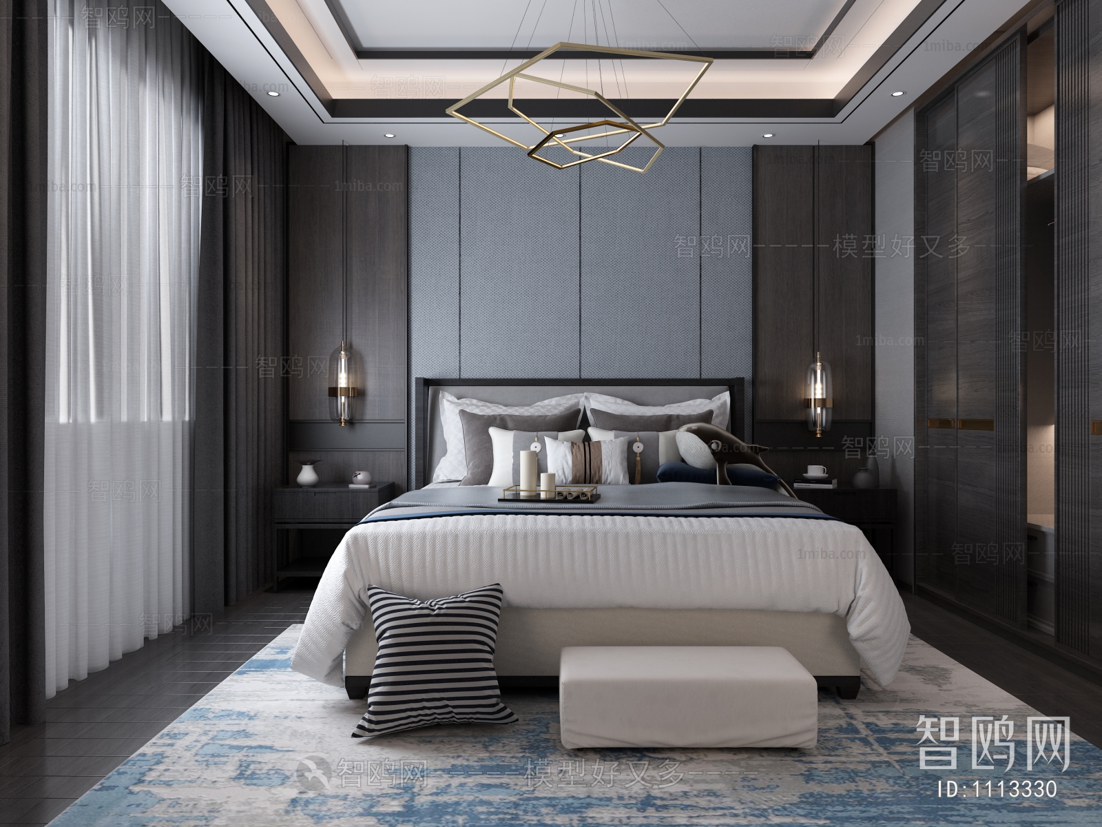 New Chinese Style Bedroom