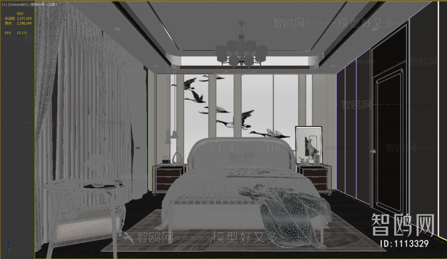 New Chinese Style Bedroom