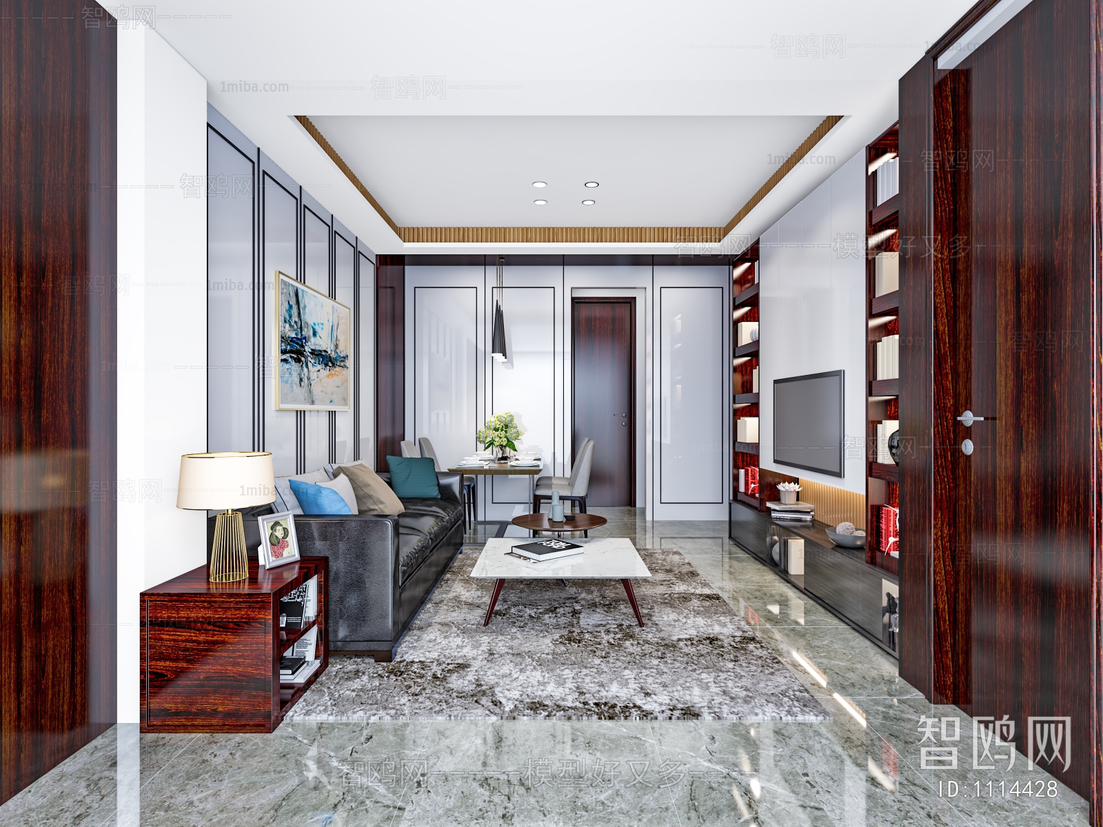 New Chinese Style A Living Room