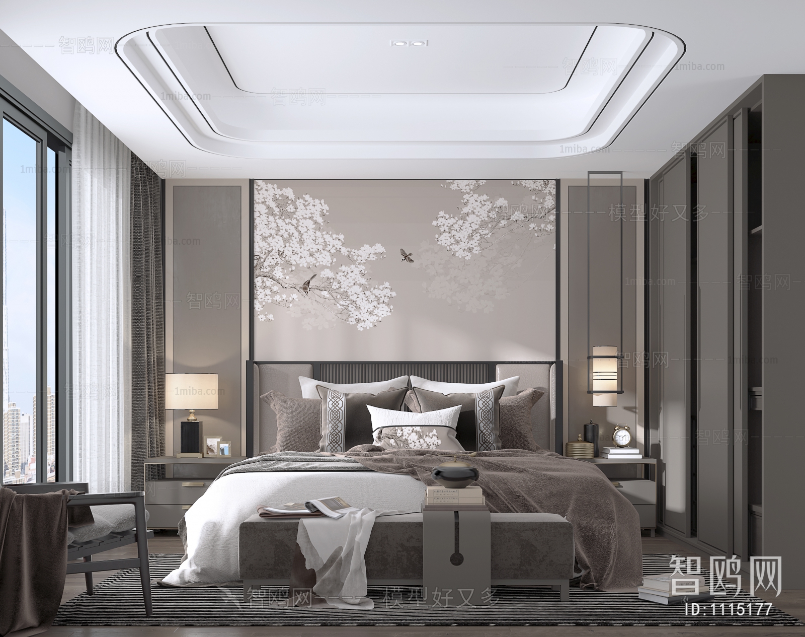 New Chinese Style Bedroom