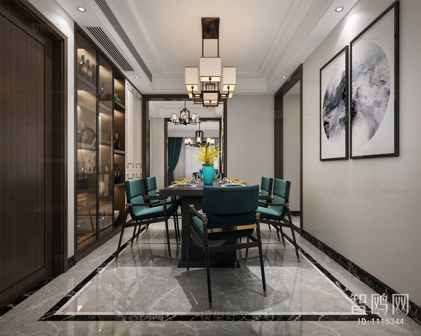 New Chinese Style A Living Room