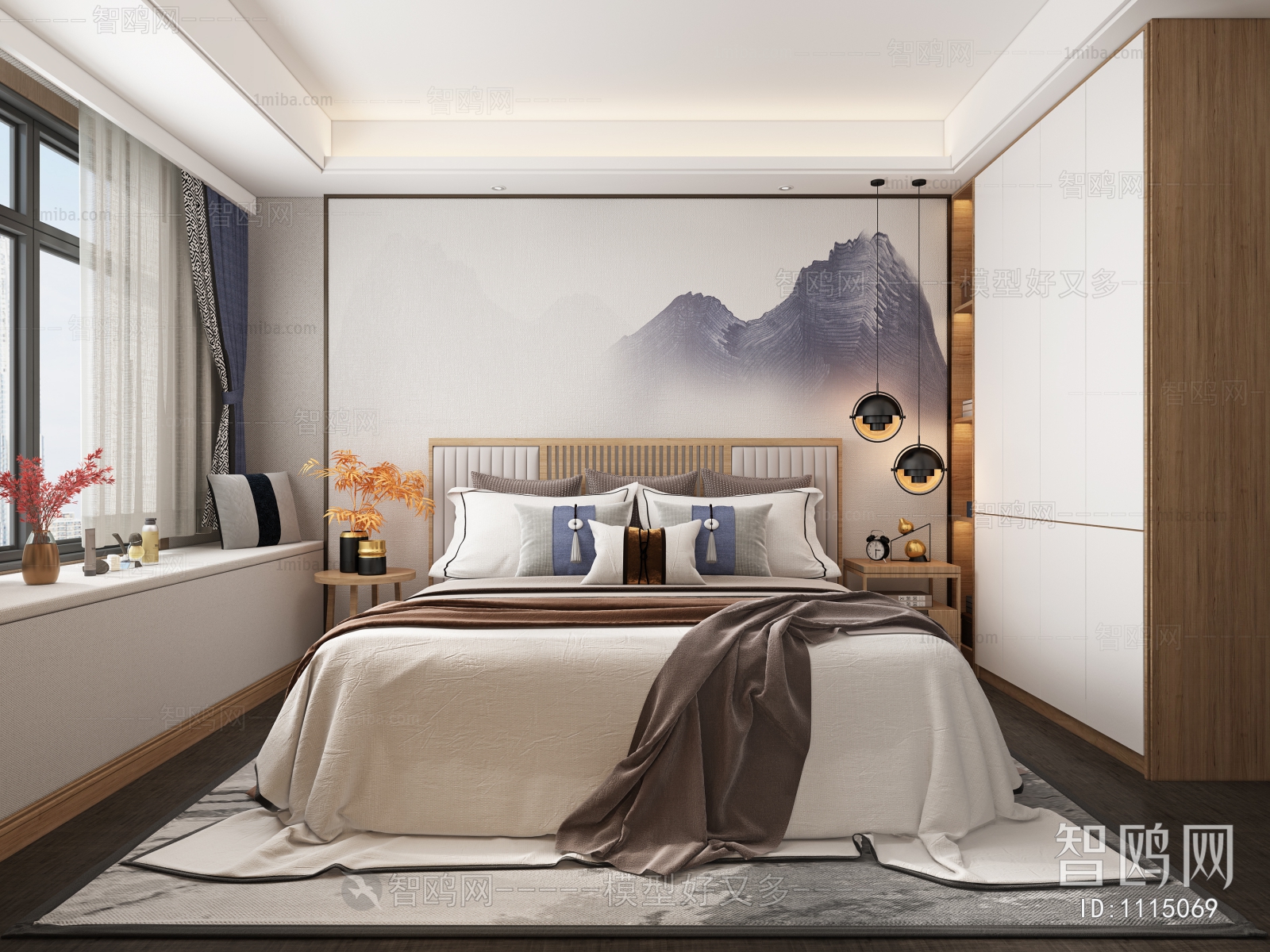 New Chinese Style Bedroom