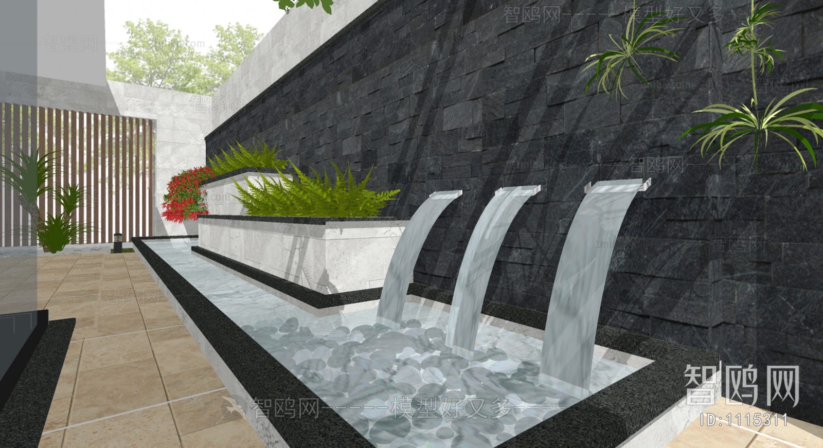 新中式庭院水景景观