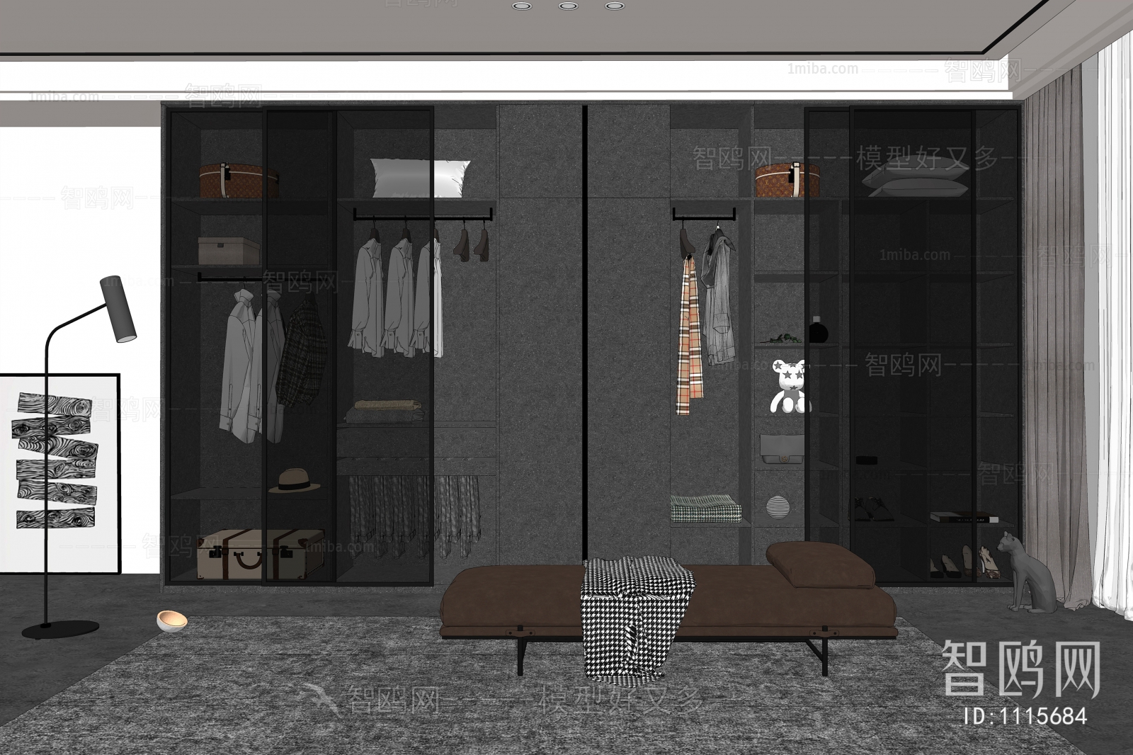 Modern Clothes Storage Area