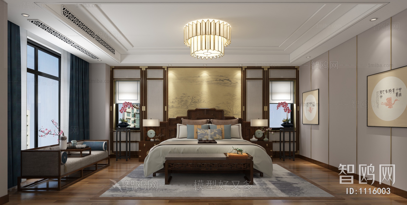 New Chinese Style Bedroom