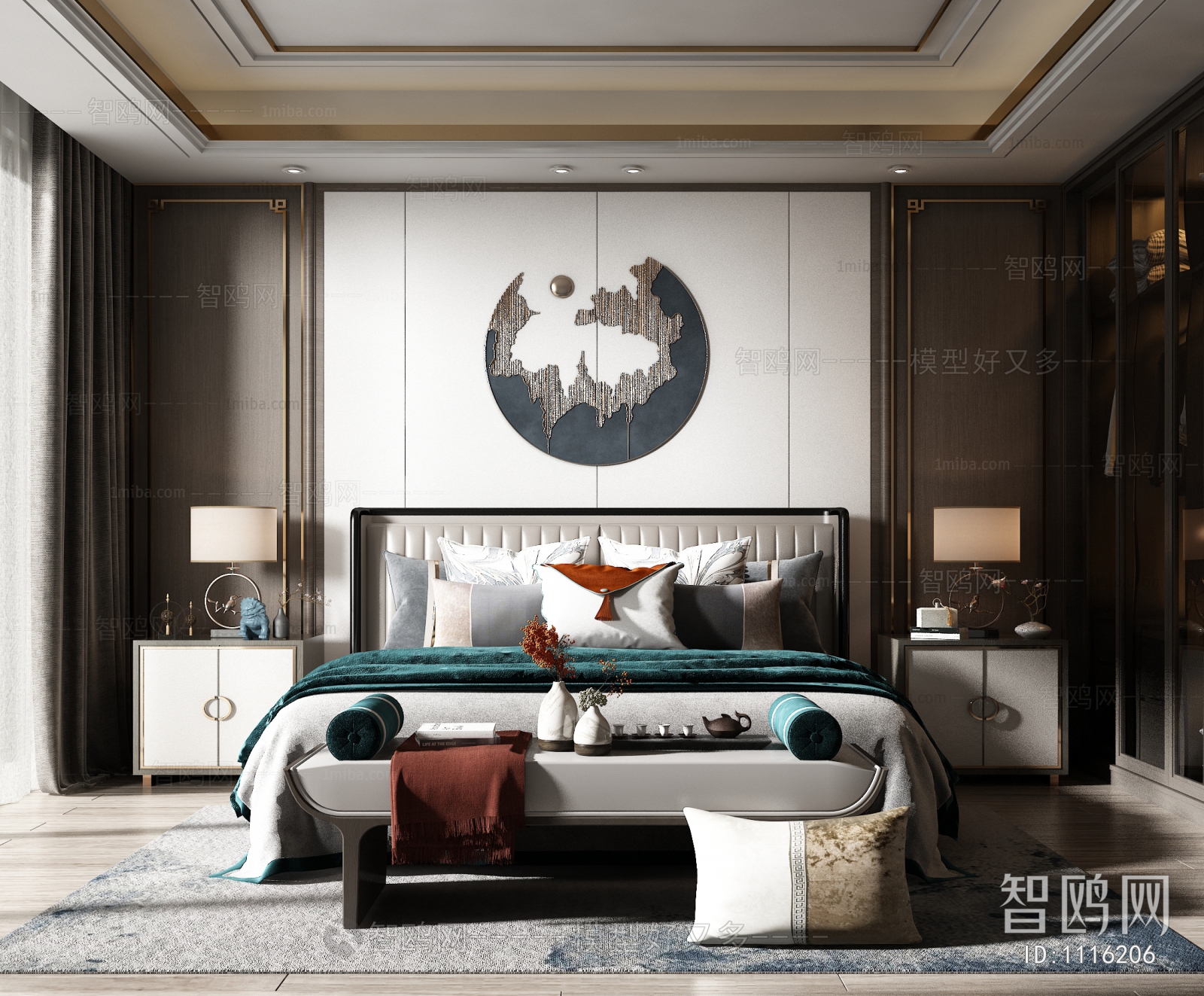 New Chinese Style Bedroom