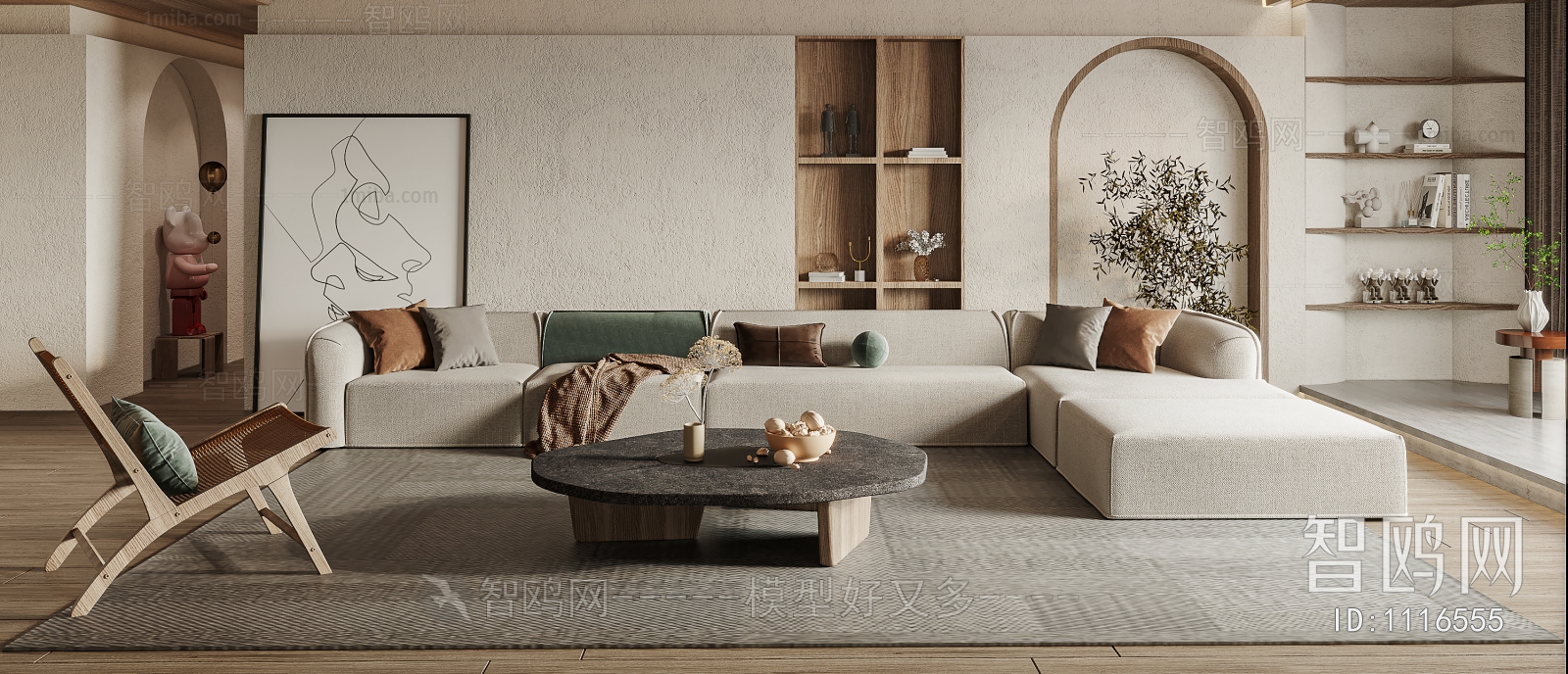 Wabi-sabi Style A Living Room