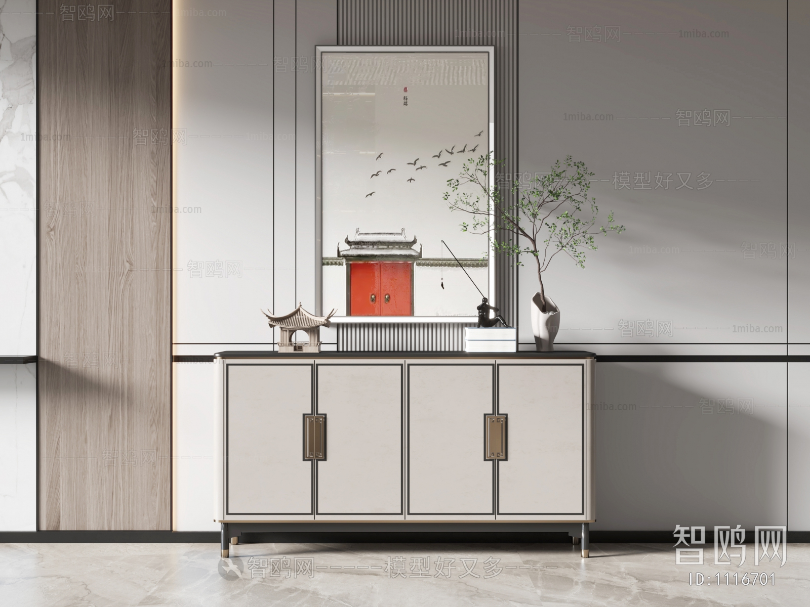 New Chinese Style Side Cabinet/Entrance Cabinet